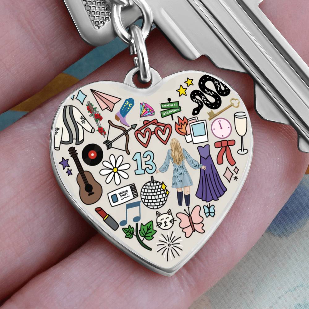 Swiftie Heart Keyring