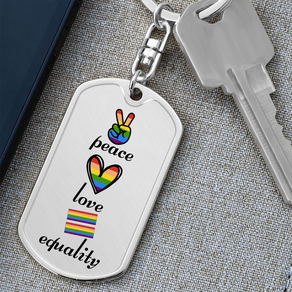 Peace Love Equality Key Chain