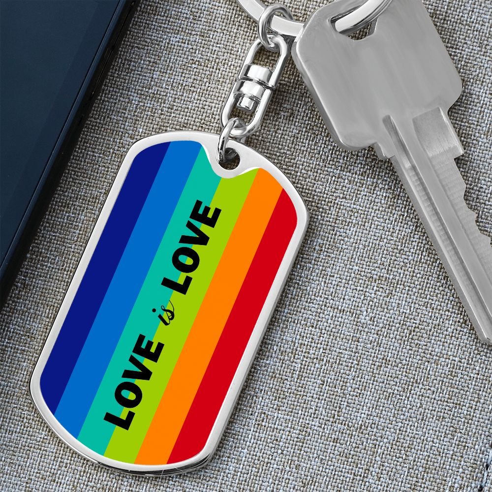 Love Is Love, Dog Tag Keychain