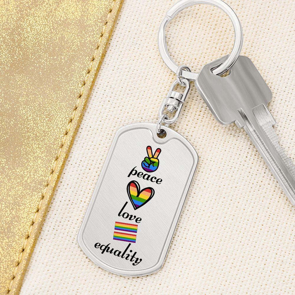 Peace Love Equality Key Chain