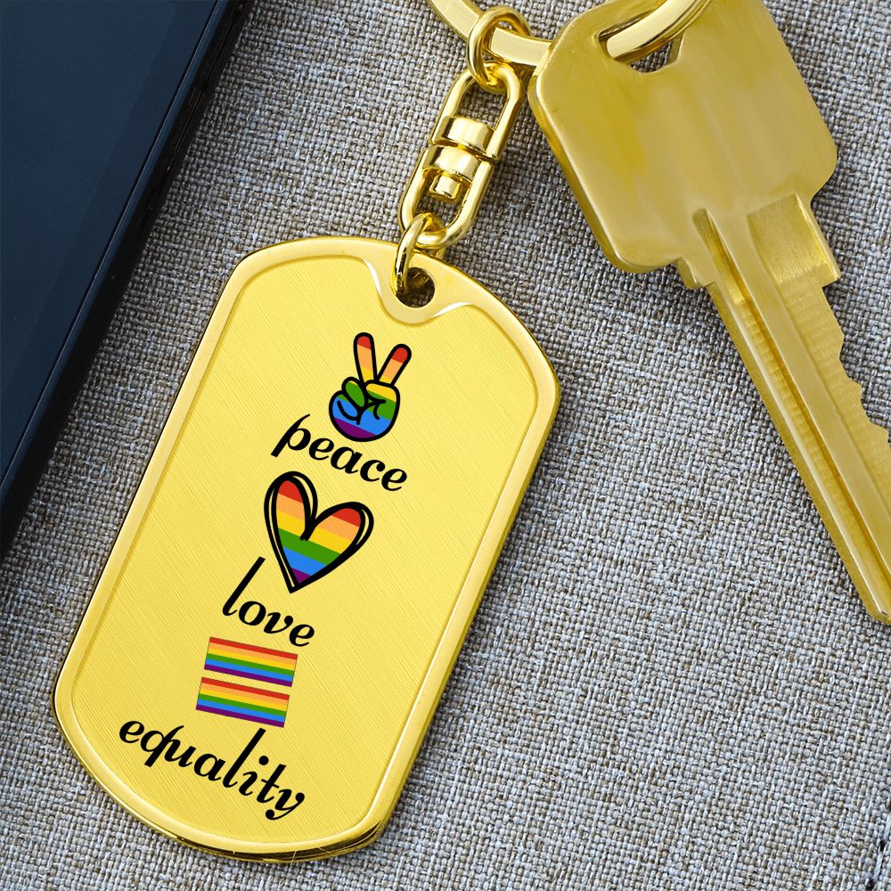 Peace Love Equality Key Chain