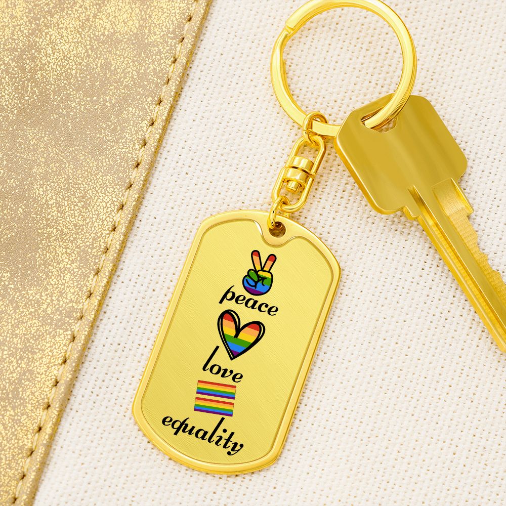 Peace Love Equality Key Chain