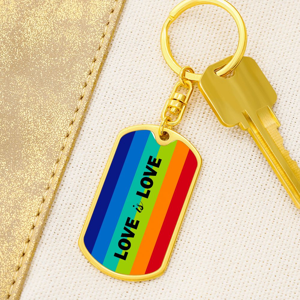 Love Is Love, Dog Tag Keychain