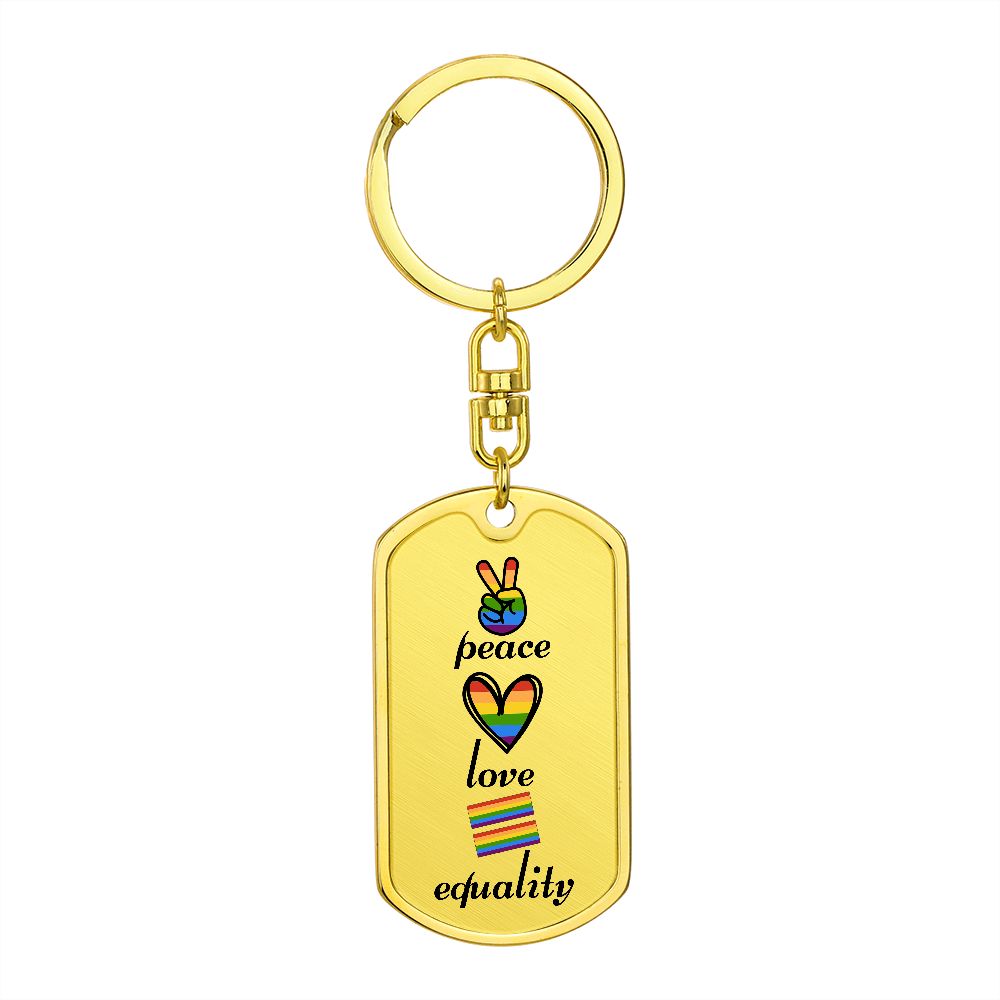 Peace Love Equality Key Chain