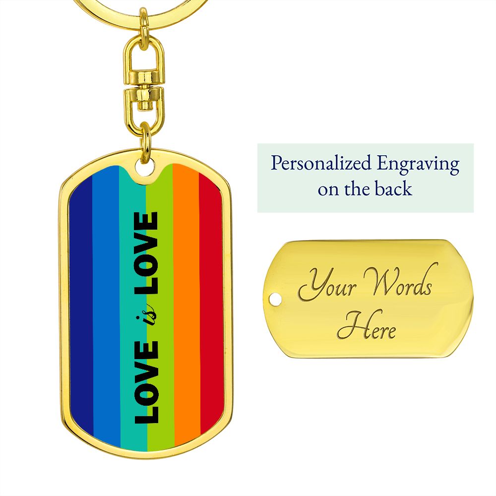 Love Is Love, Dog Tag Keychain