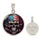 Skull & Flag Pendant Necklace