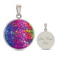 PRIDE LGBTQ+ Stained Glass Circle Pendant