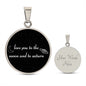 Love You To The Moon And To Saturn Pendant Necklace