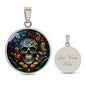 Sugar Skull Faux Stained Glass