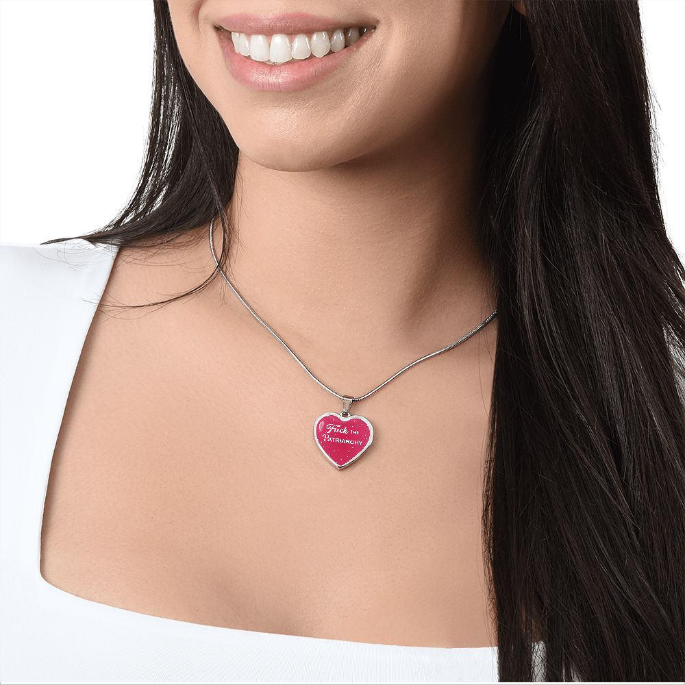 Fuck The Patriarchy Heart Necklace