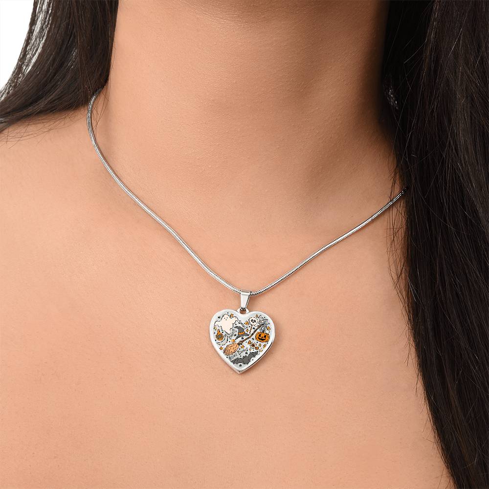 Love Halloween Heart Pendant