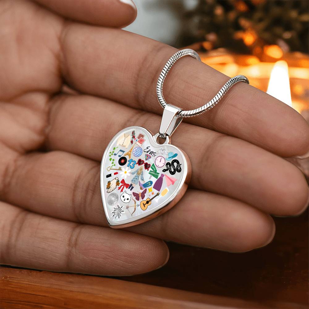 ERAS Heart Pendant Necklace, Gift for Her, Birthday, Holiday, Christmas, Election, Daughter, Girlfriend