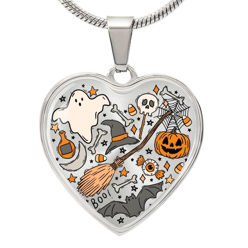 Love Halloween Heart Pendant