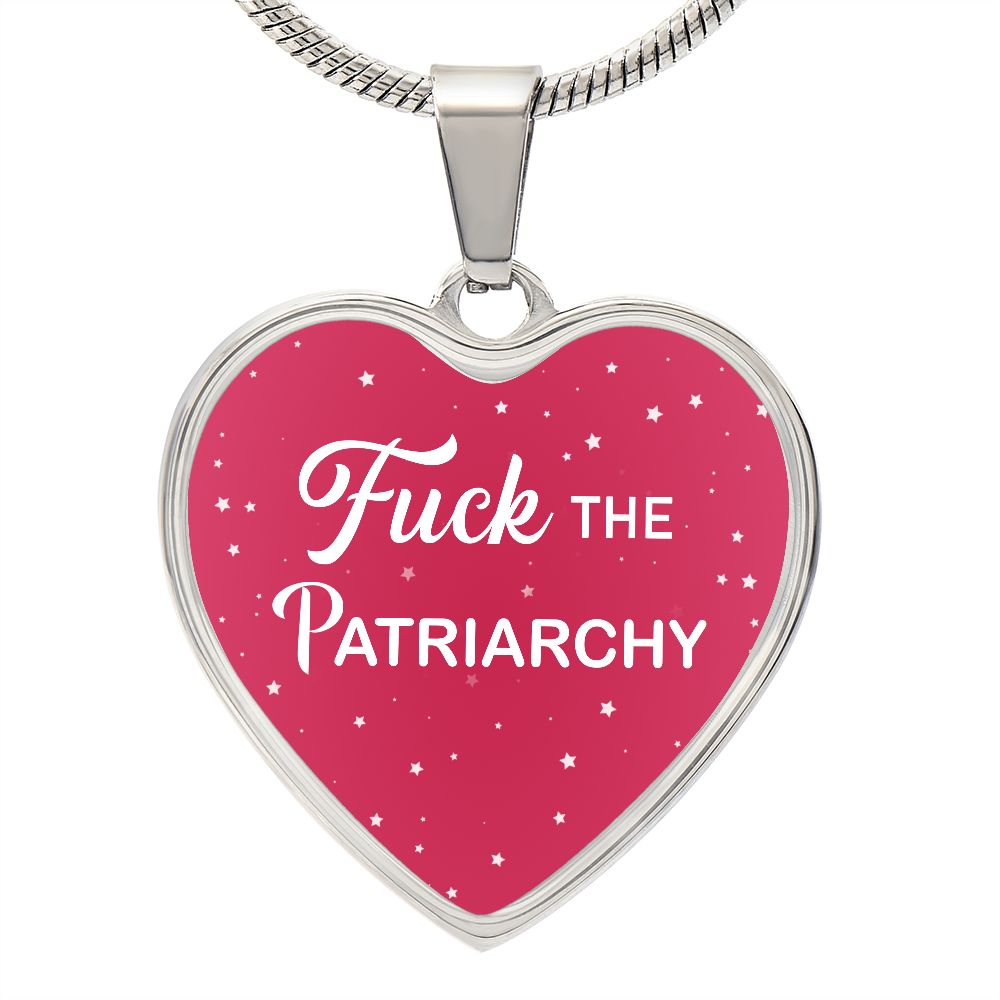 Fuck The Patriarchy Heart Necklace