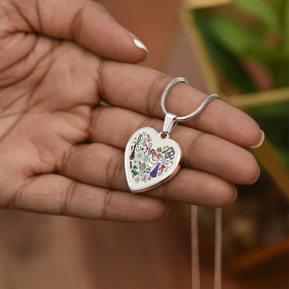Swiftie Heart Pendant Necklace ERAS Tour