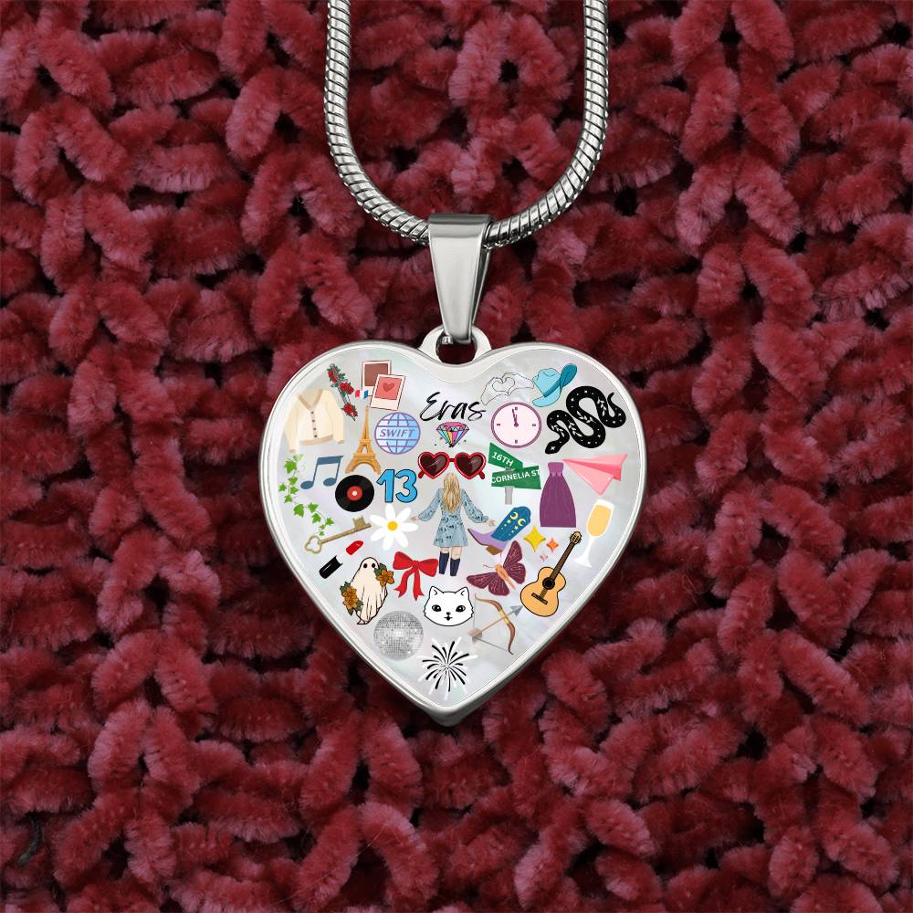 ERAS Heart Pendant Necklace, Gift for Her, Birthday, Holiday, Christmas, Election, Daughter, Girlfriend