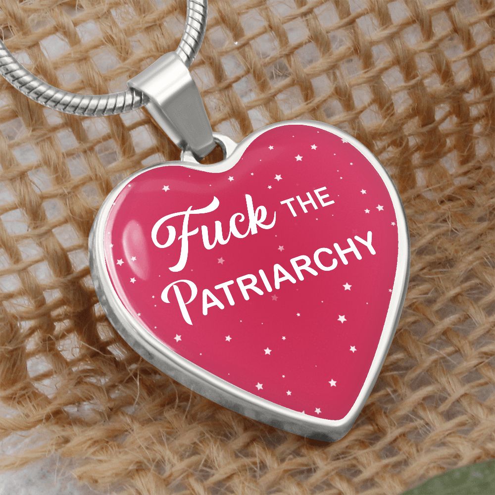 Fuck The Patriarchy Heart Necklace
