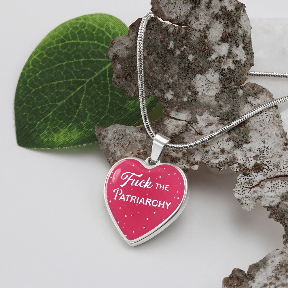 Fuck The Patriarchy Heart Necklace