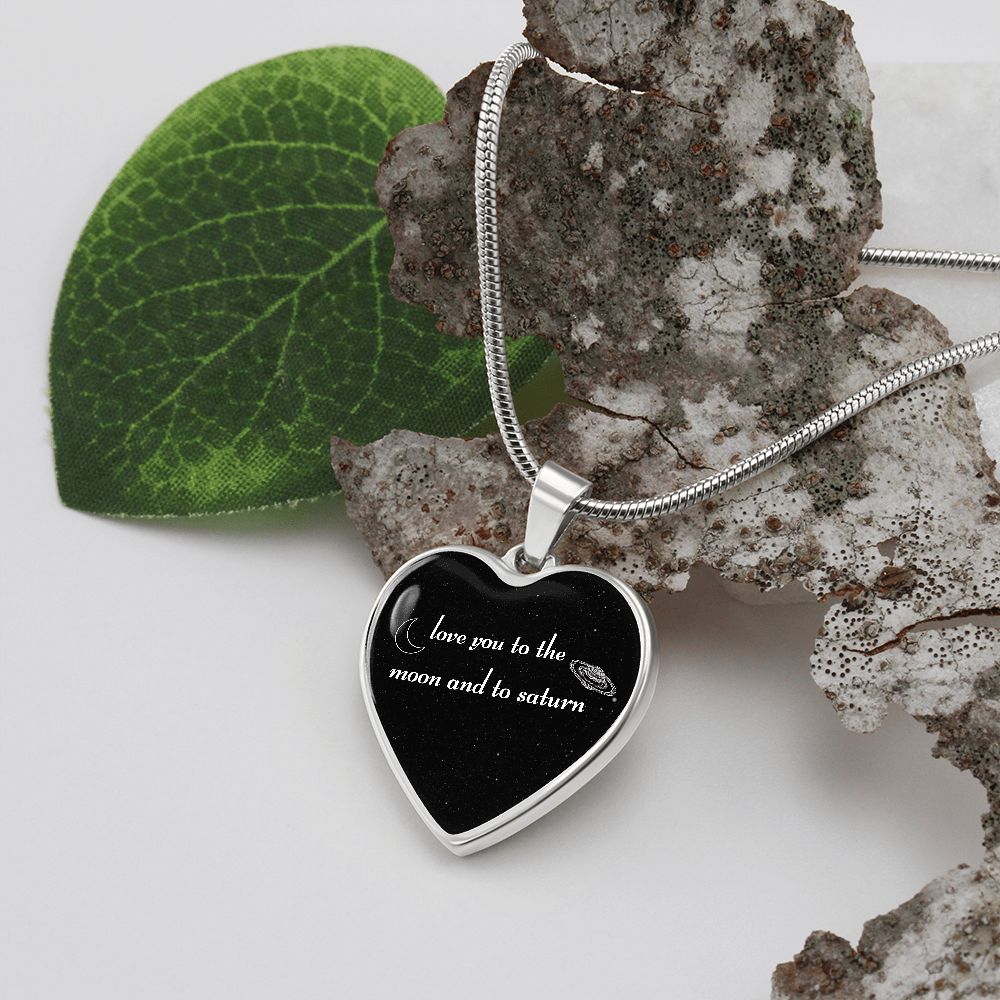 Love You to the Moon and to Saturn, Heart Necklace