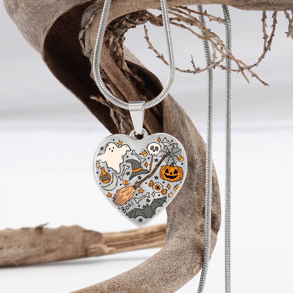 Love Halloween Heart Pendant