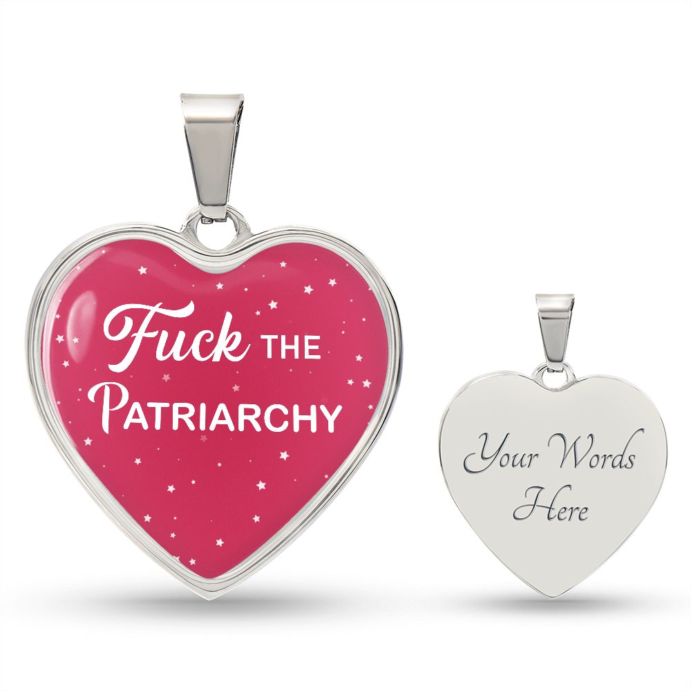 Fuck The Patriarchy Heart Necklace