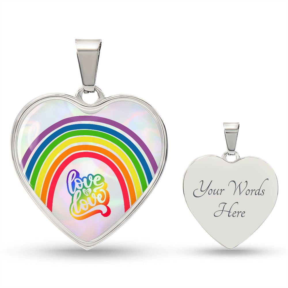 Love Is Love Rainbow Heart