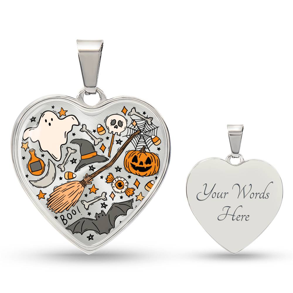 Love Halloween Heart Pendant