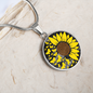 Sunflower & Butterflies Pendant Necklace