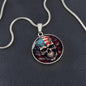 Skull & Flag Pendant Necklace