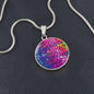 PRIDE LGBTQ+ Stained Glass Circle Pendant