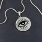 Emerald Color Evil Eye Pendant Necklace