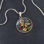 Dragonfly Circle Pendant Necklace