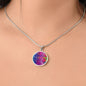 PRIDE LGBTQ+ Stained Glass Circle Pendant
