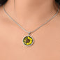 Sunflower & Butterflies Pendant Necklace