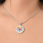 Personalized Namaste Circle Pendant Necklace