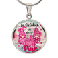 In October We Wear Pink Pendant Necklace