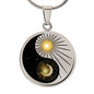 Ying Yang Sun Moon & Stars Pendant Necklace