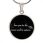 Love You To The Moon And To Saturn Pendant Necklace