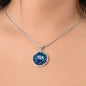 MadamPOTUS47 Blue Lotus & Pearls Harris Election Pendant Necklace