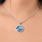 Harris Walz Election Cat Blue Wave Graphic Art Circle Pendant