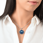 MadamPOTUS47 Blue Lotus & Pearls Harris Election Pendant Necklace