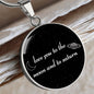 Love You To The Moon And To Saturn Pendant Necklace