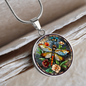Dragonfly Circle Pendant Necklace