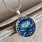 MadamPOTUS47 Blue Lotus & Pearls Harris Election Pendant Necklace