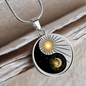 Ying Yang Sun Moon & Stars Pendant Necklace