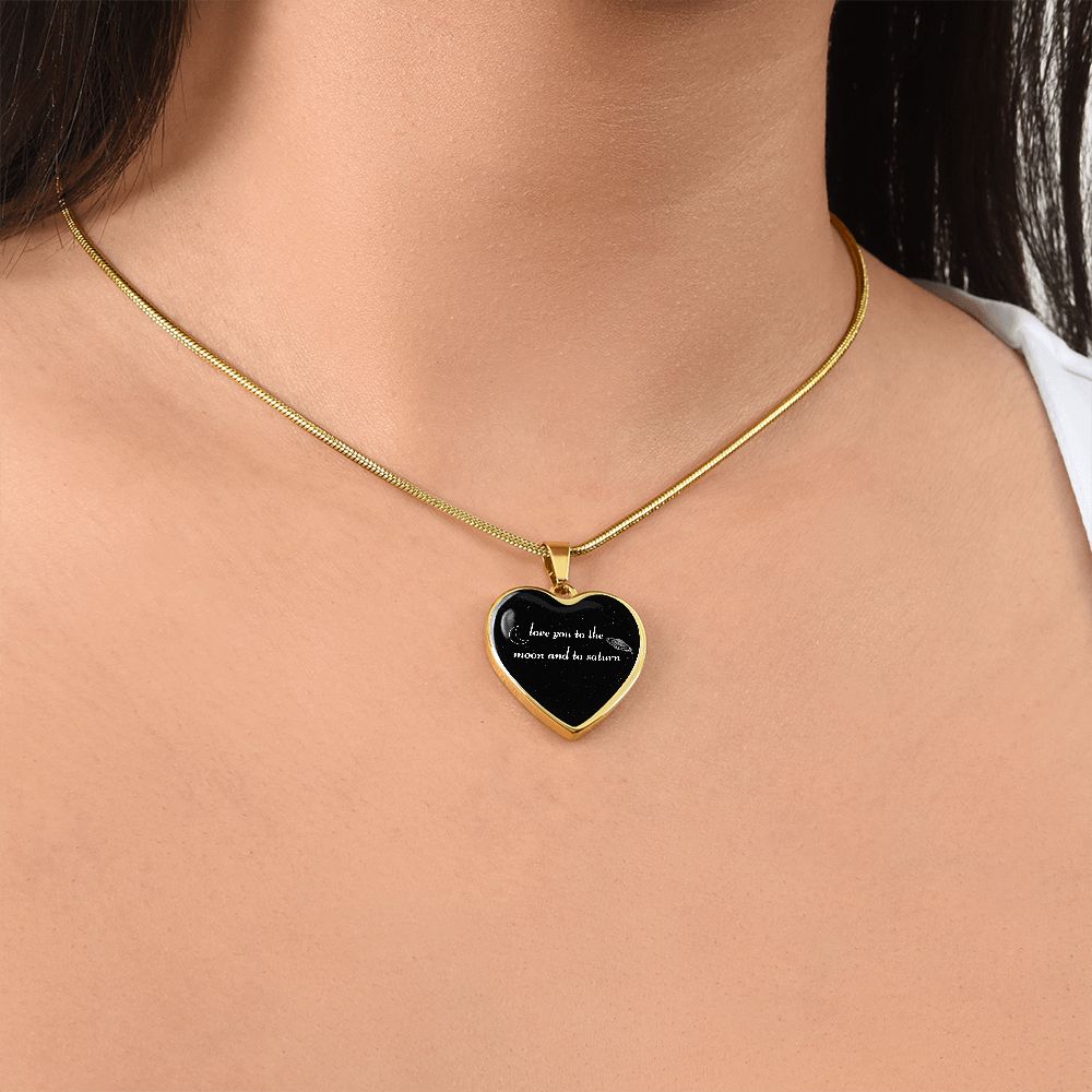 Love You to the Moon and to Saturn, Heart Necklace