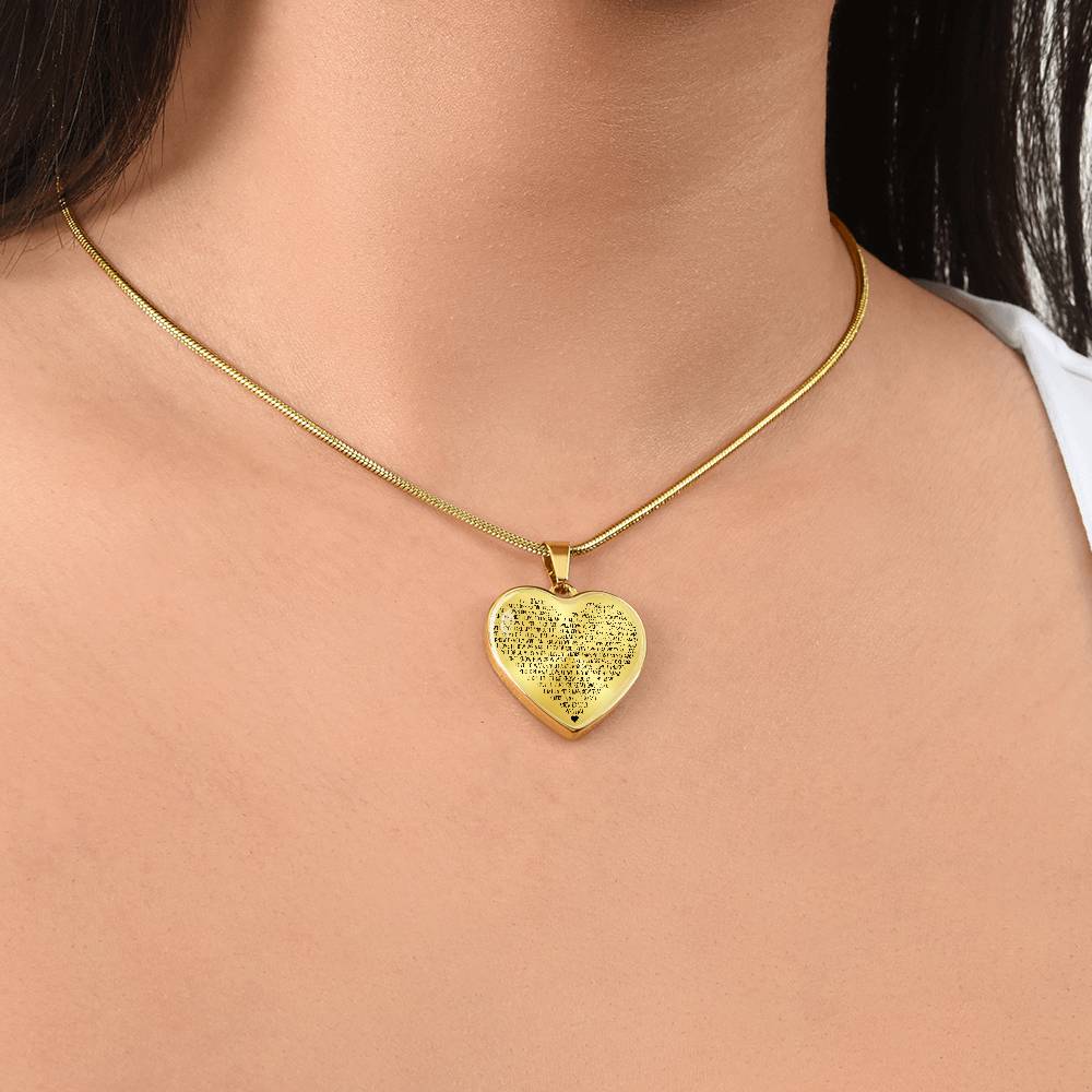 Personalized Who I Am Heart Pendant Necklace