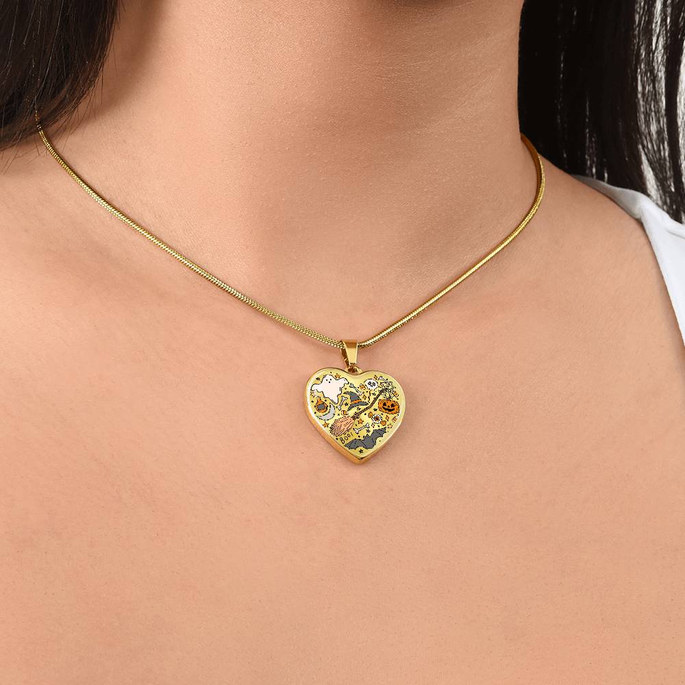 Love Halloween Heart Pendant