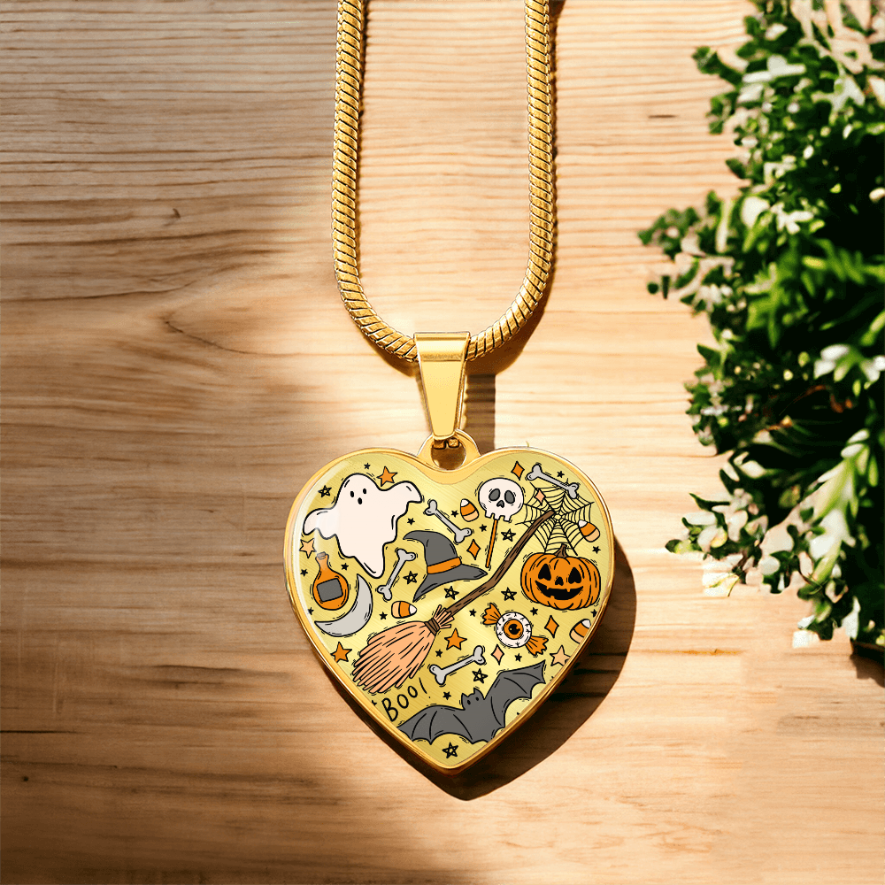 Love Halloween Heart Pendant