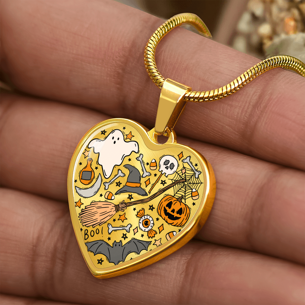 Love Halloween Heart Pendant